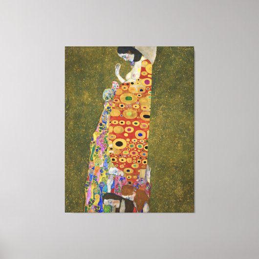 Het beroemde schilderij van Gustav Klimt's Hope II Canvas Afdruk (Voorkant)