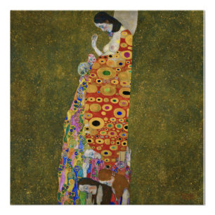 Het beroemde schilderij van Gustav Klimt's Hope II Perfect Poster