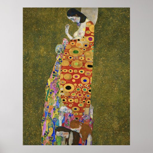 Het beroemde schilderij van Gustav Klimt's Hope II Poster (Voorkant)