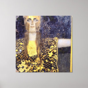 Het beroemde schilderij van Gustav Klimt's Pallas Canvas Afdruk