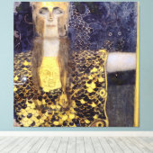 Het beroemde schilderij van Gustav Klimt's Pallas  Canvas Afdruk (Insitu (Houten vloer))