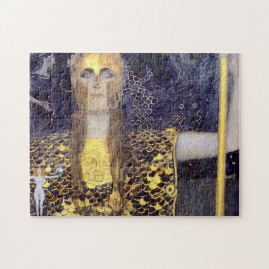 Het beroemde schilderij van Gustav Klimt's Pallas  Legpuzzel (Horizontaal)