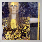 Het beroemde schilderij van Gustav Klimt's Pallas  Poster (Voorkant)