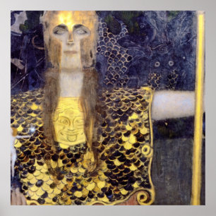 Het beroemde schilderij van Gustav Klimt's Pallas  Poster
