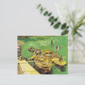 Het beroemde schilderij van Van Gogh, Rhone Boats, Briefkaart (Staand voorkant)