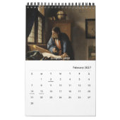 Het beroemde schilderij van Vermeer Kalender (Feb 2027)