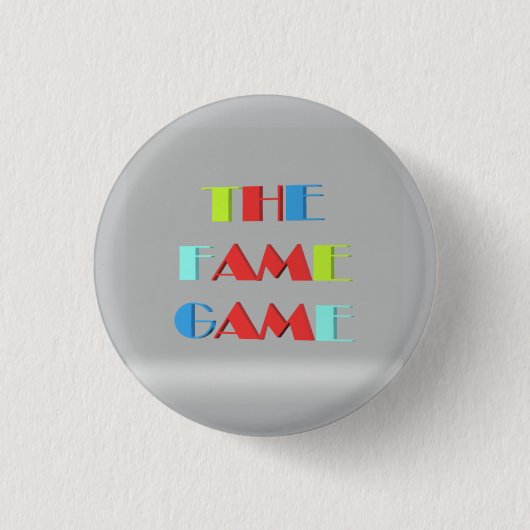 Het beroemde spelletje hoe beroemd je bent ronde button 3,2 cm (Voorkant)