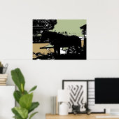 Het beroemde trolleypaard van Stanley Park Poster (Thuiskantoor)