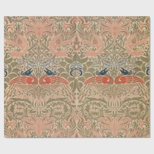 Het beroemde vogelpatroon van William morris Cadeaupapier (Vlak)
