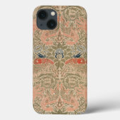 Het beroemde vogelpatroon van William morris Case-Mate iPhone Case (Achterkant)