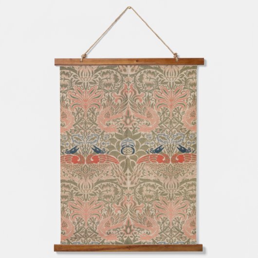 Het beroemde vogelpatroon van William morris Hangend Wandkleed (Voorkant)
