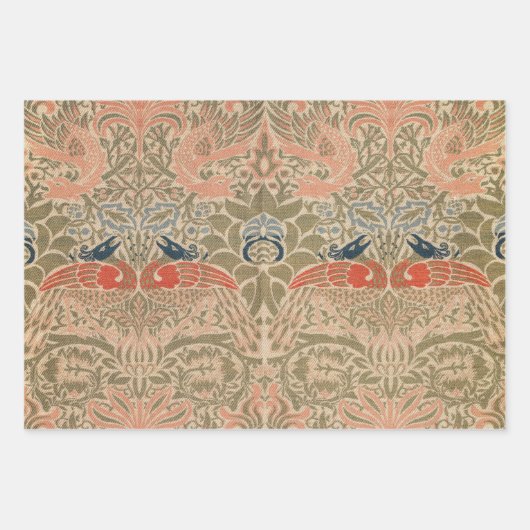 Het beroemde vogelpatroon van William morris Inpakpapier Vel (Voorkant)