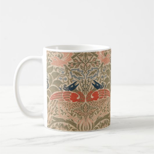 Het beroemde vogelpatroon van William morris Koffiemok (Links)