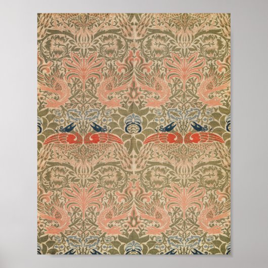 Het beroemde vogelpatroon van William morris Poster (Voorkant)