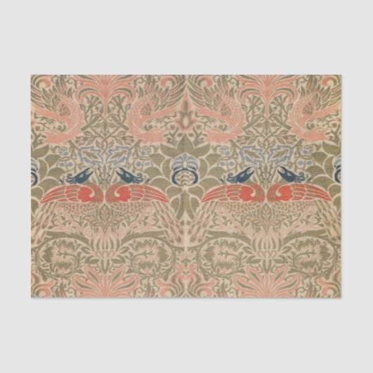 Het beroemde vogelpatroon van William morris Tissuepapier (Voorkant)