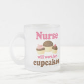 Het beroep zal werken voor cupcakes verpleegster matglas koffiemok (Links)