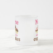 Het beroep zal werken voor cupcakes verpleegster matglas koffiemok (Center)