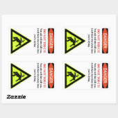 Het beruchte waarschuwingslabel "Gevaar, raak het  Rechthoekige Sticker (Vel)