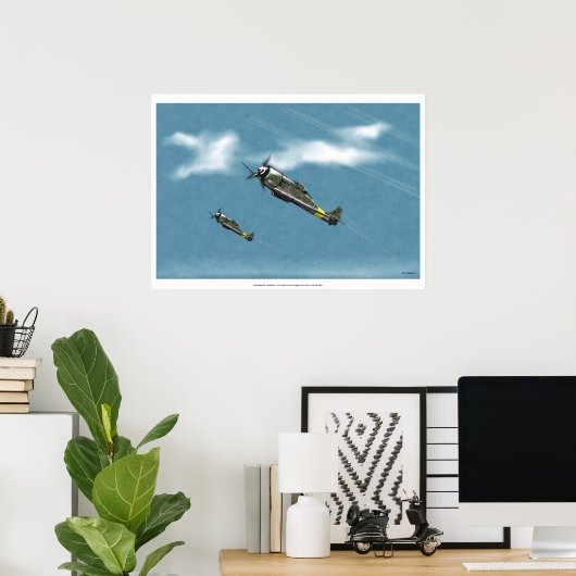 Het beschermen van de Reich Fw190-stroomklimmer Poster (Thuiskantoor)