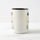 Het beschermen van het pakket... de agent van het  tweekleurige koffiemok (Center)