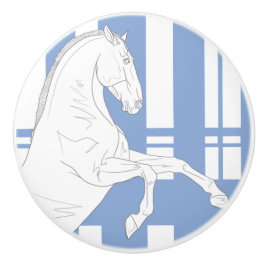 Het beschermende hengst paard keramische knop