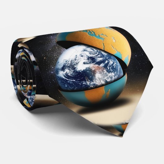 Het beschermende Hoesje van de aarde Stropdas (Opgerold)