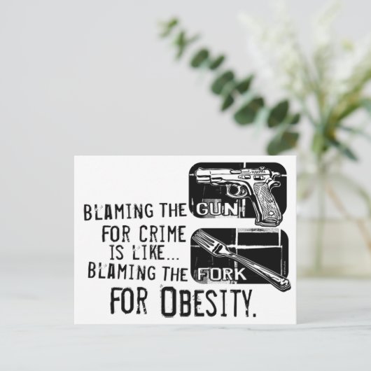 Het beschuldigen van het Pistool Briefkaart (Staand voorkant)