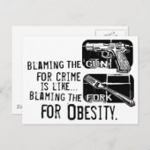 Het beschuldigen van het Pistool Briefkaart (Voorkant / Achterkant)