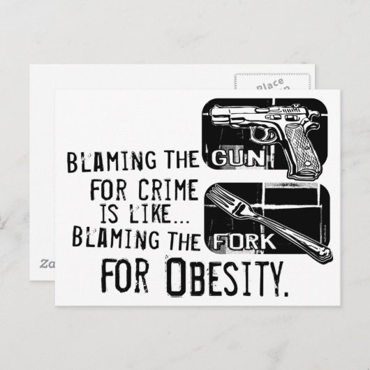 Het beschuldigen van het Pistool Briefkaart (Voorkant / Achterkant)