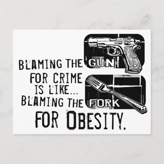 Het beschuldigen van het Pistool Briefkaart (Voorkant)