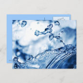 Het bespattende Briefkaart van het Water (Voorkant / Achterkant)