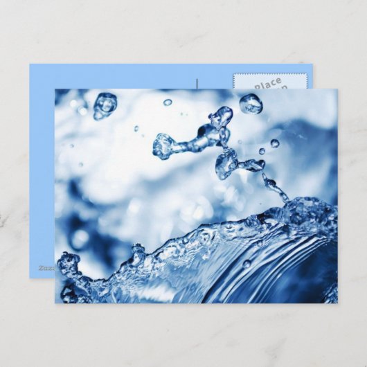 Het bespattende Briefkaart van het Water (Voorkant / Achterkant)