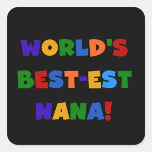 Het best-est-Beste Nana Bright Colors Gifts van de Vierkante Sticker