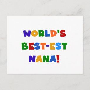 Het best-est-Beste Nana Bright Colors T-shirts van Briefkaart