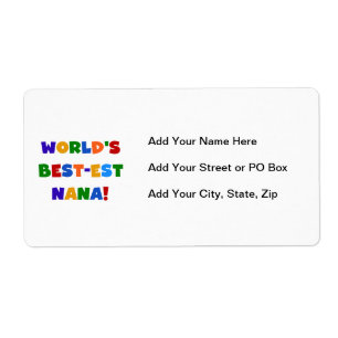 Het best-est-Beste Nana Bright Colors T-shirts van Etiket