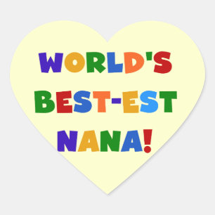 Het best-est-Beste Nana Bright Colors T-shirts van Hart Sticker