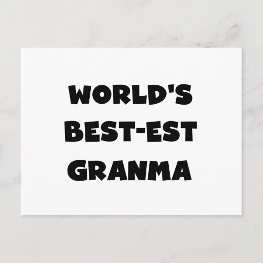 Het best-est-Beste Zwart-witte Granma van de Briefkaart (Voorkant)
