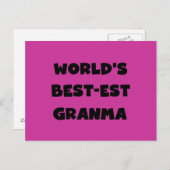 Het best-est-Beste Zwart-witte Granma van de Briefkaart (Voorkant / Achterkant)