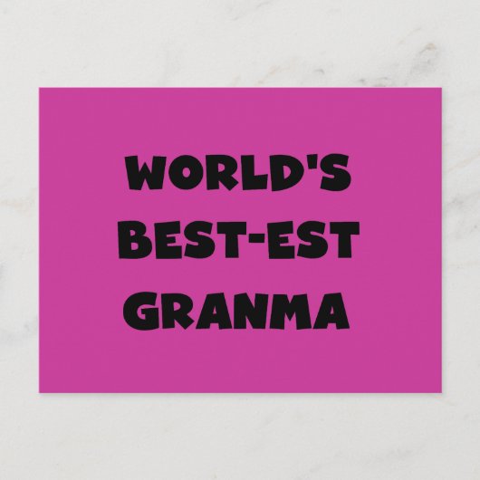 Het best-est-Beste Zwart-witte Granma van de Briefkaart (Voorkant)