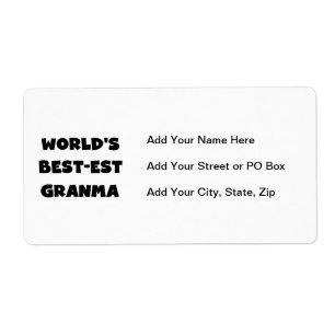 Het best-est-Beste Zwart-witte Granma van de Etiket