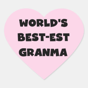 Het best-est-Beste Zwart-witte Granma van de Hart Sticker