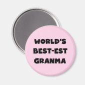 Het best-est-Beste Zwart-witte Granma van de Magneet (Voorkant / Achterkant)