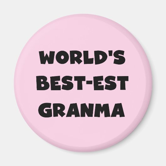 Het best-est-Beste Zwart-witte Granma van de Magneet (Voorkant)