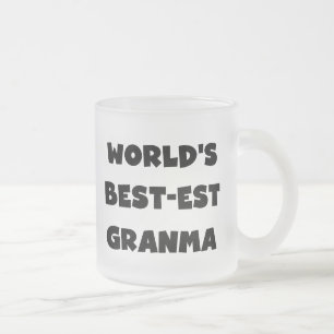 Het best-est-Beste Zwart-witte Granma van de Matglas Koffiemok