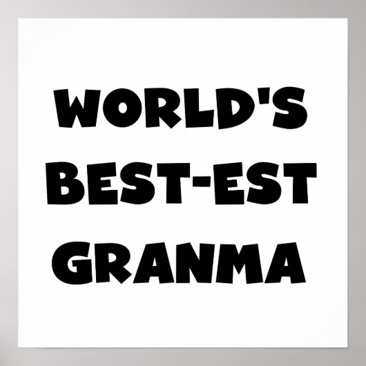 Het best-est-Beste Zwart-witte Granma van de Poster (Voorkant)