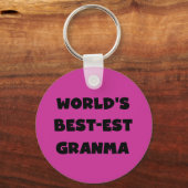 Het best-est-Beste Zwart-witte Granma van de Sleutelhanger (Voorkant)
