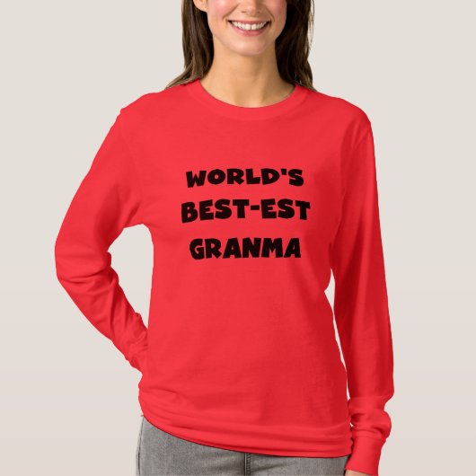 Het best-est-Beste Zwart-witte Granma van de T-shirt (Voorkant)