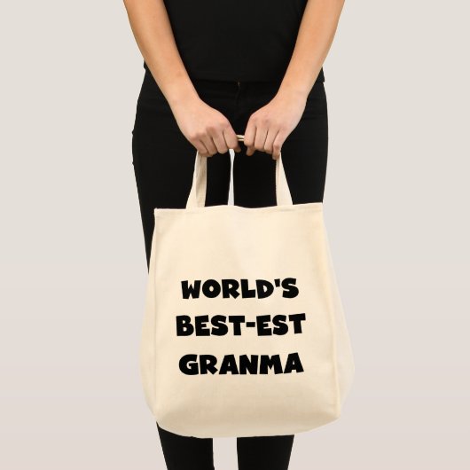 Het best-est-Beste Zwart-witte Granma van de Tote Bag (Voorkant (product))