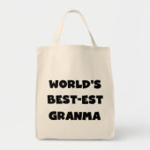 Het best-est-Beste Zwart-witte Granma van de Tote Bag (Voorkant)