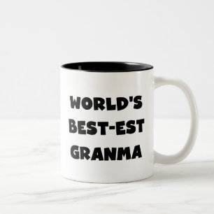 Het best-est-Beste Zwart-witte Granma van de Tweekleurige Koffiemok